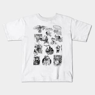 Victorian Christmas Tech Santa Claus Kids T-Shirt